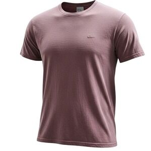Y2K Nike Embroidered Swoosh T-Shirt Youth L (12–14) Mauve Purple Fits Adult XS/S